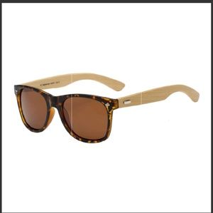 Bamboo Tortoise Wayfarer Sunglasses